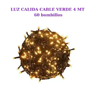 LUZ DE NAVIDAD CABLE VERDE 4 METROS