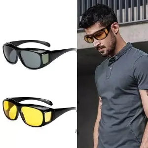 Gafas De Conducir Hd Polarizada 2x1 Dia