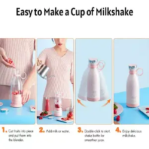 Licuadora Pequeña, Inalámbrica 350ml