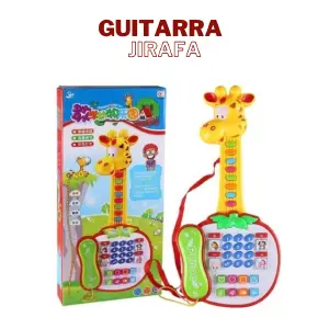 Guitarra jirafa con teléfono
