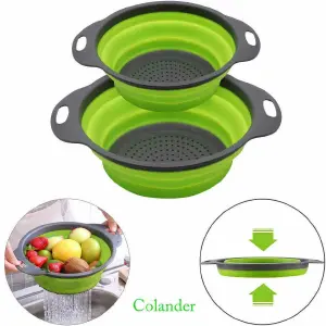 Colador  escurridor en silicona plegable