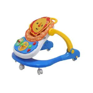 Caminador 4 En 1 Comedor Bebe Azul