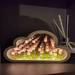 Lámpara Led De Noche Flor Del Tulipán