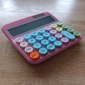 CALCULADORA  DE ESCRITORIO COLOR ROSADO