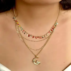Collar de Luna+Aretes+Pulsera Combo 3x1