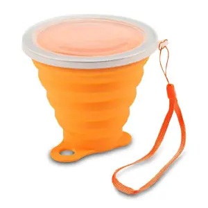Vaso Plegable De Silicona Con Tapa Porta