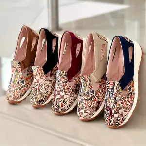 Mocasin estampado textil
