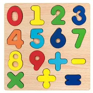 Juego Madera Numeros Signos Objeto Encas