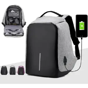 mochila anti robo carga usb