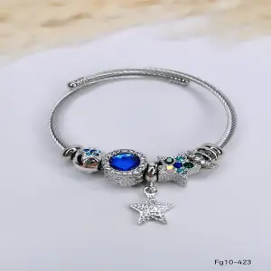 PANDORA PLATEADA ESTRELLA AZUL