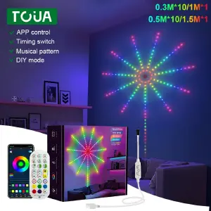 Cinta LED RGB fuego artificial