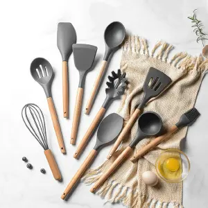Set 12 Utensilios De Cocina Silicona Res