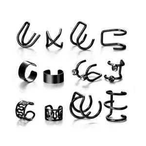 Aretes Cuff Set12 Piezas sin perforación