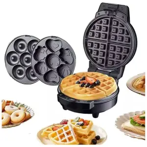 Wafflera 3 en 1 Wafles Donas Cupcakes SK