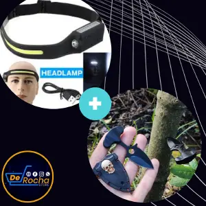 Kit linterna + navaja supervivencia