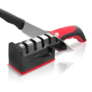 Afilador de cuchillos ergonómico negro