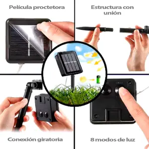 Luces de Navidad Solar 10 metros