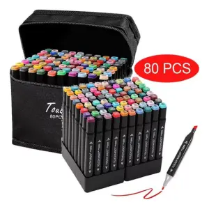 Set Marcadores doble punta x80