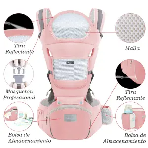 Cargador Ergonómico Para Bebé Niño: BlissfulGlide 4-en-1 Baby Voyage Carrier - Cargador Ergonómico Para Bebe Niño