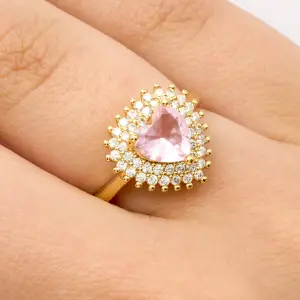 Anillo Corazón Rosa