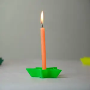 10 Velas 10 Soportes Porta Vela