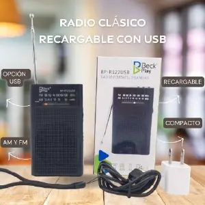 Radio Clasico Recargable Con USB