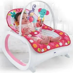 Silla Mecedora Vibradora Rosado Fiesta