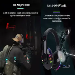 Diadema Audífonos Gamer LUCES LED