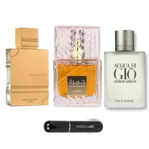 PERFUMES KHAMRAH+ACQUADIGIO+AMBEROUD+PER