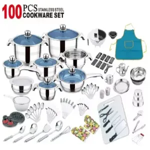 JUEGO DE OLLAS 100 PIEZAS QH100