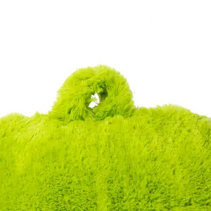 Cojín Para TV Lectura Funda Peluda Verde
