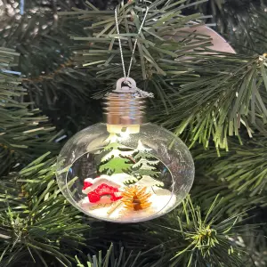 BOLA NAVIDAD X2 TRANSPA/LUZ 8CM
