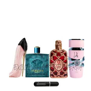 Good girl+Eros+amber rogué+yara+perfumer