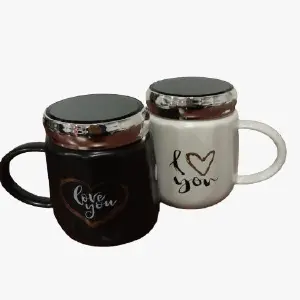 Mug Tapa Espejo Pareja Duo Taza Regalo