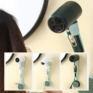 Soporte para secador de pelo montado