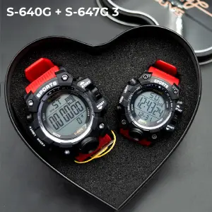 S-640G+S-647G RELOJ SANSE DIGITAL PAREJA