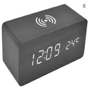 Reloj Digital Cargador Inalámbrico