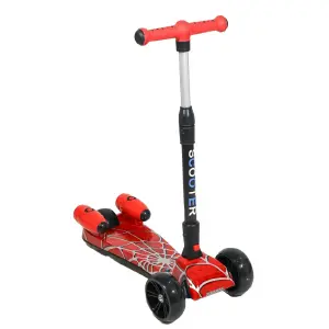 Patineta Scooter Humo Niños Luz LED Roja