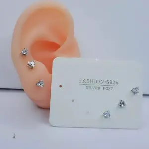 TRIO TOPOS DIAMANTES PLATEADOS