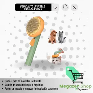 PEINE AUTO LIMPIABLE  PARA MASCOTAS
