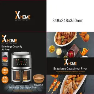 Freidora de Aire XHOME 12L: Cocción Saludable y Deliciosa - Freidora de aire XHOME 12L