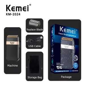 Afeitadora 2 cuchillas Kemei Km-2024