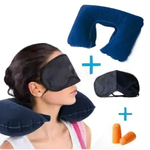 2 Kit De Viaje Con Almohada De Cuello