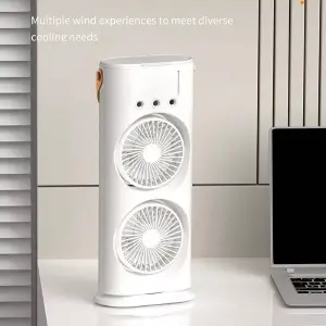 Ventilador Doble De Mesa Difusor