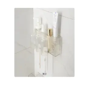 Soporte organizador de baño con vaso