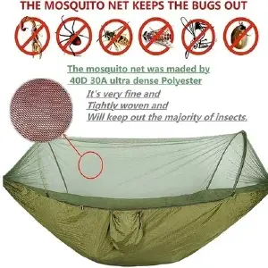 Hamaca Toldillo Portátil Anti Mosquito: Tu Refugio Perfecto al Aire Libre - Hamaca Toldillo Portátil Anti Mosquito