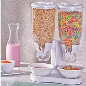 Dispensador de cereal doble.