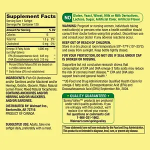 Omega 3 Importado 1.000 Mg Spring Valley