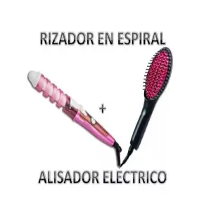 Nuevo Combo Cepillo Alisador Pinza Rizad