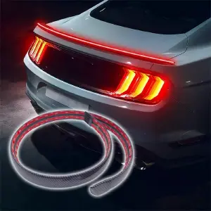 Spoiler led carbono para baul